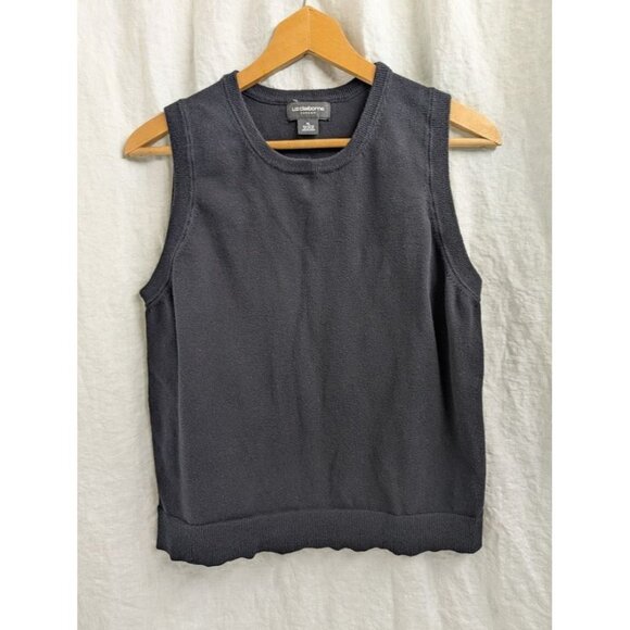 Liz Claiborne Sweaters - Liz Claiborne Career Black cotton blend sleeveless sweater women's size XL V5